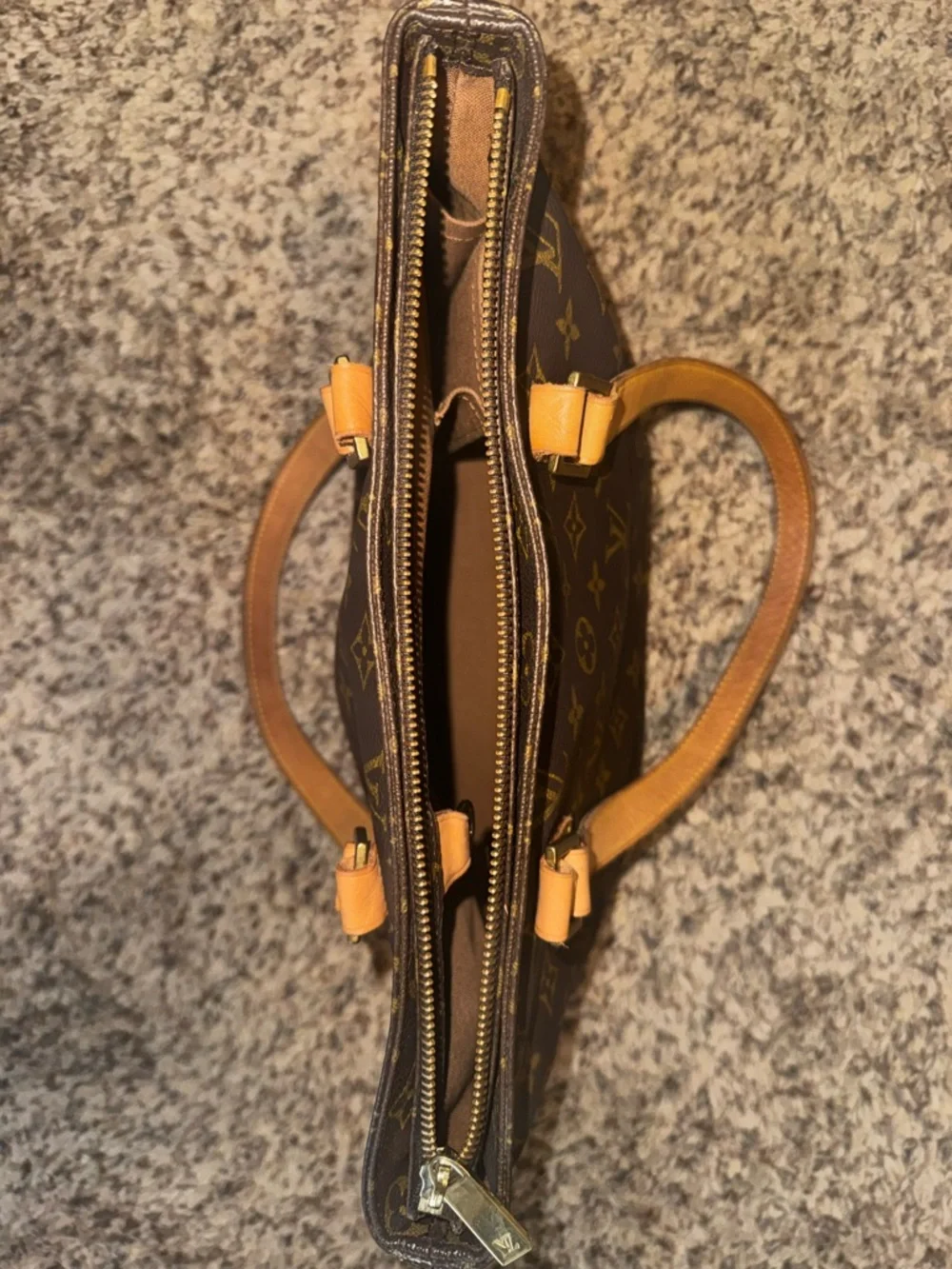 Louis Vuitton Monogram Canvas Shoulder Tote with Vachetta Straps - Picture 8 of 11